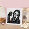 Horror Ghost Cross Stitch Kit for Adults – Beginner-Friendly Stamped 11CT Halloween Embroidery Kit with Frame, Partial Stitch DIY Arts & Crafts, 7"x7"